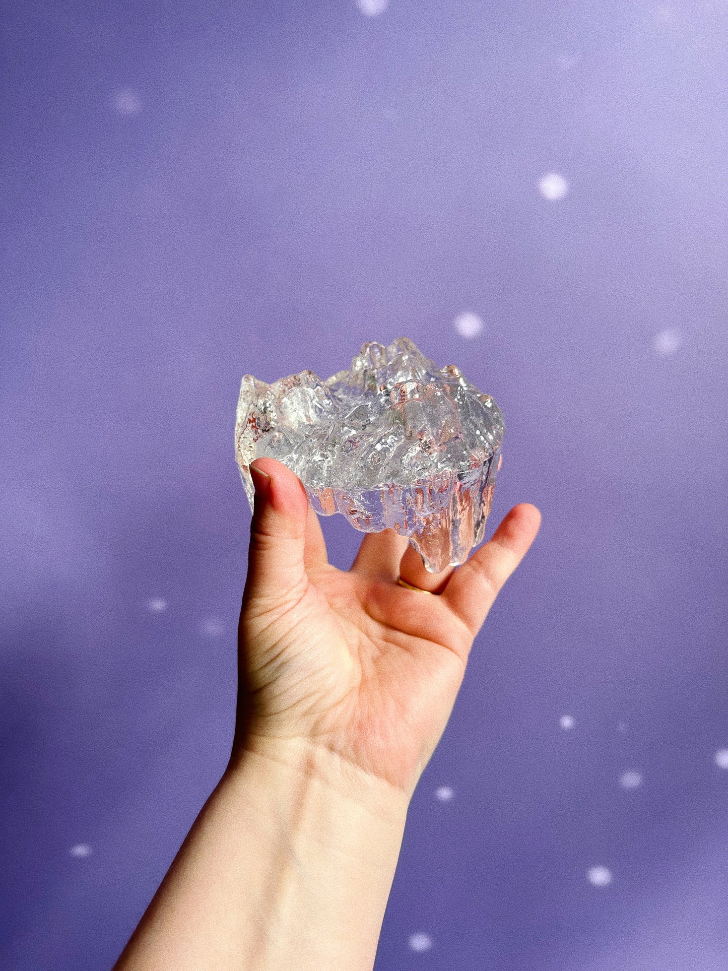 Vintage MCM L.E. Smith Reversible Crystal Ice Candle Holder