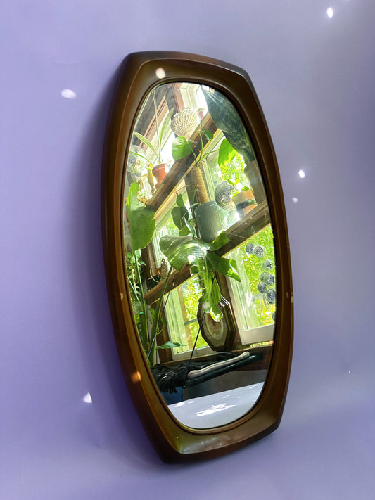 Vintage Brown MCM Syroco Mirror