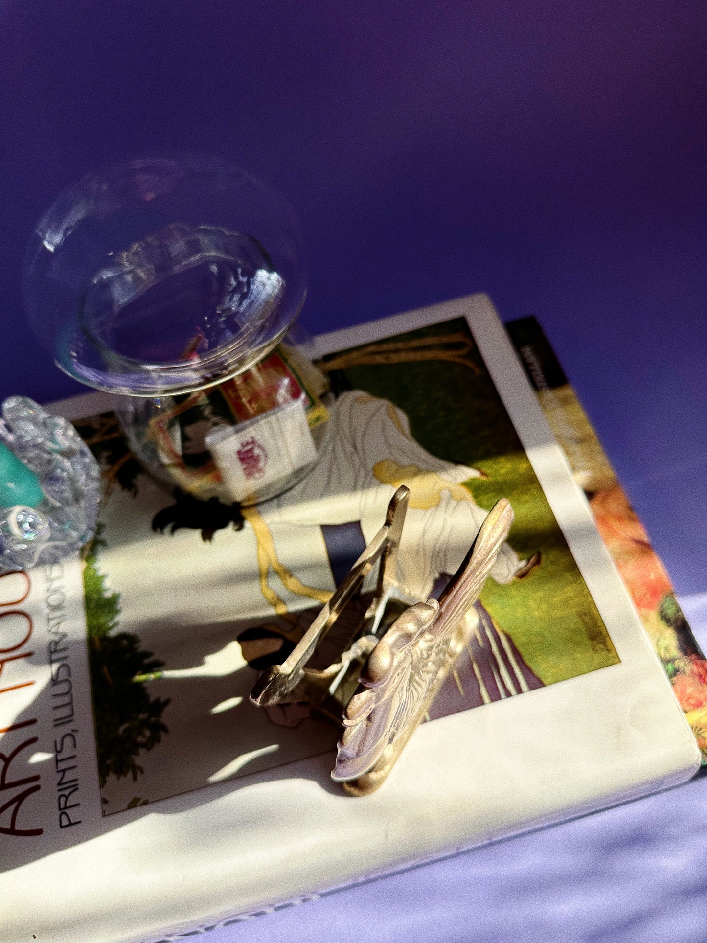 Vintage Brass Rooster Letter / Napkin Holder
