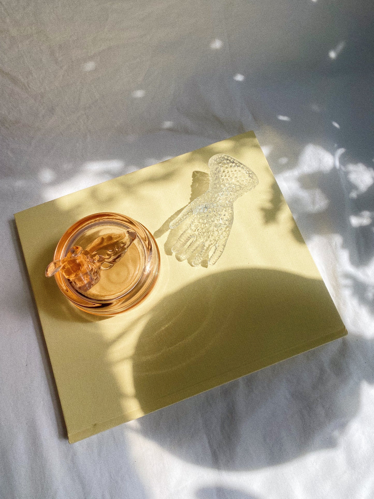 Vintage Jeanette Pink Depression Glass Scottie Lidded Powder Jar