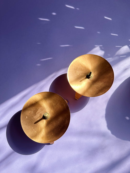 Vintage MCM Pair of Flower Tripod Holders, Or Candle Holders, by Vogue