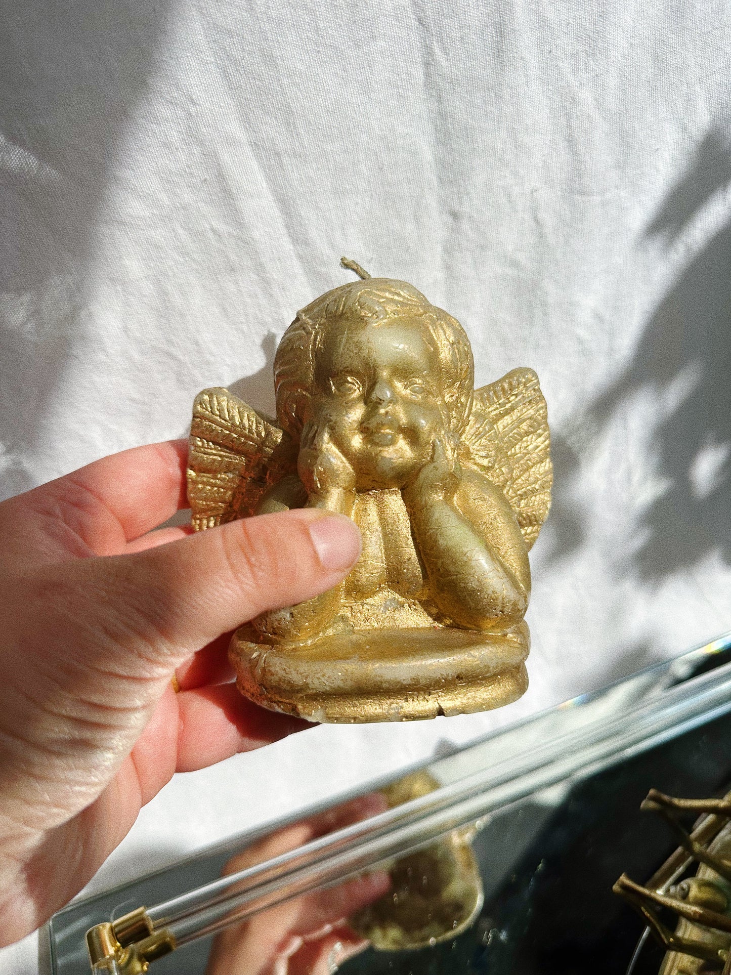 Vintage Cherub Candle