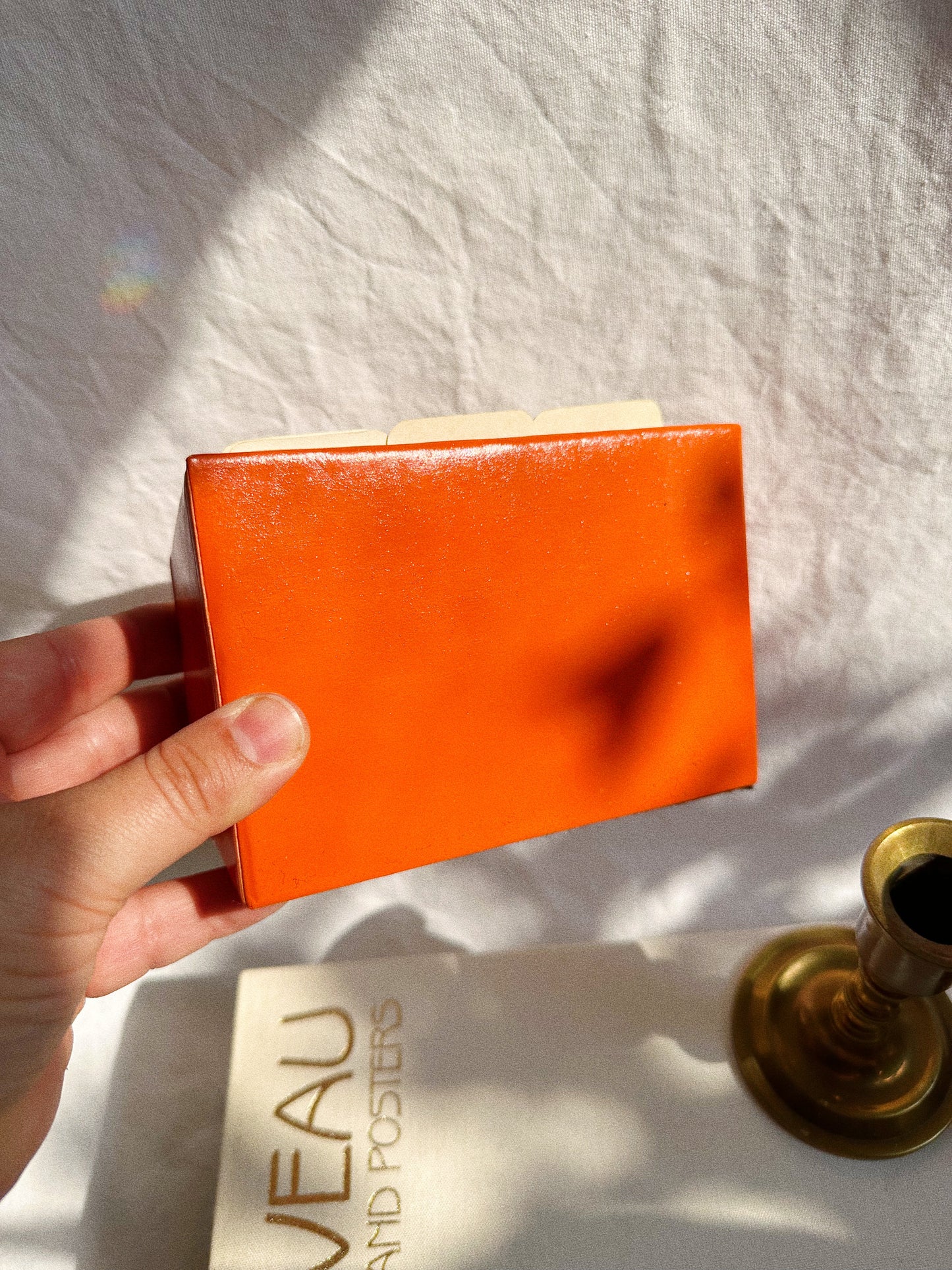 Vintage Orange Recipe Box