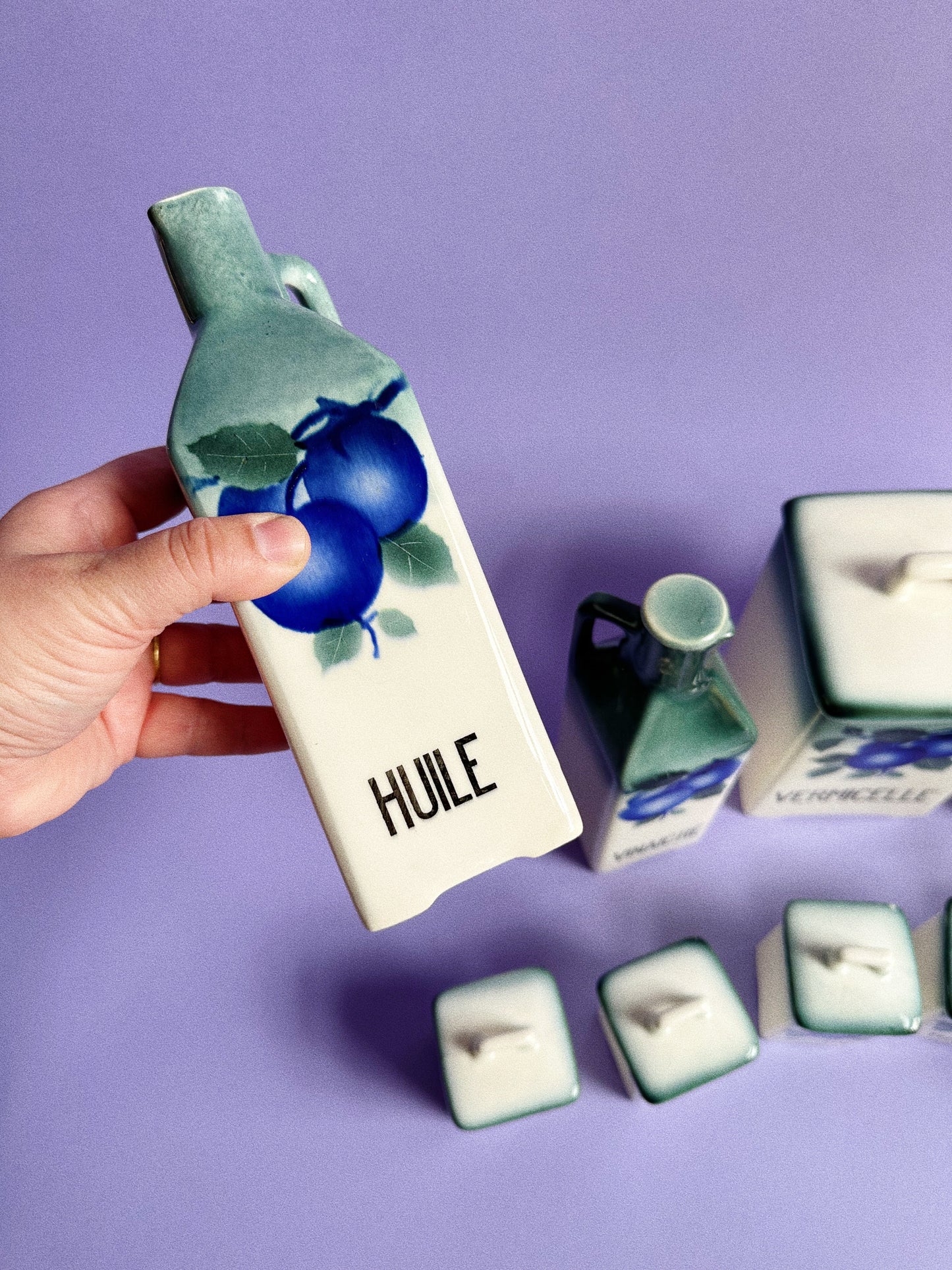 1920s Antique Porcelain Kitchen Canisters by Ditmar Urbach