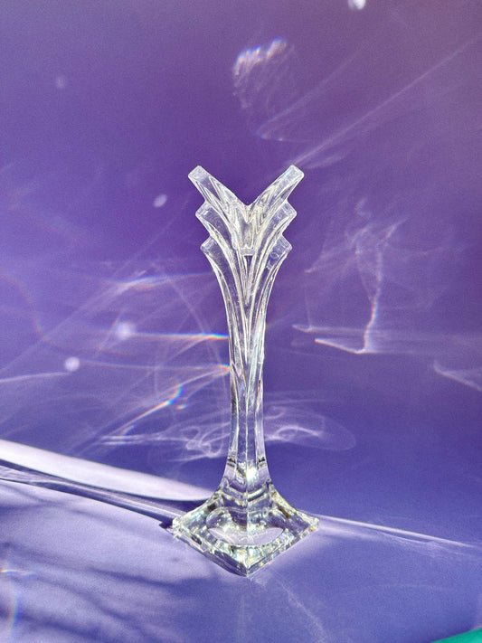 Vintage Mikasa Deco Heavy Crystal Candleholder