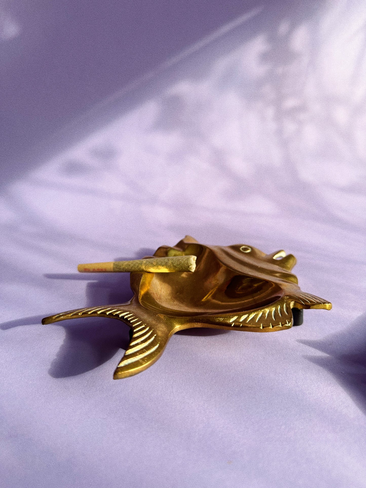 Vintage Solid Brass Fish Ashtrays