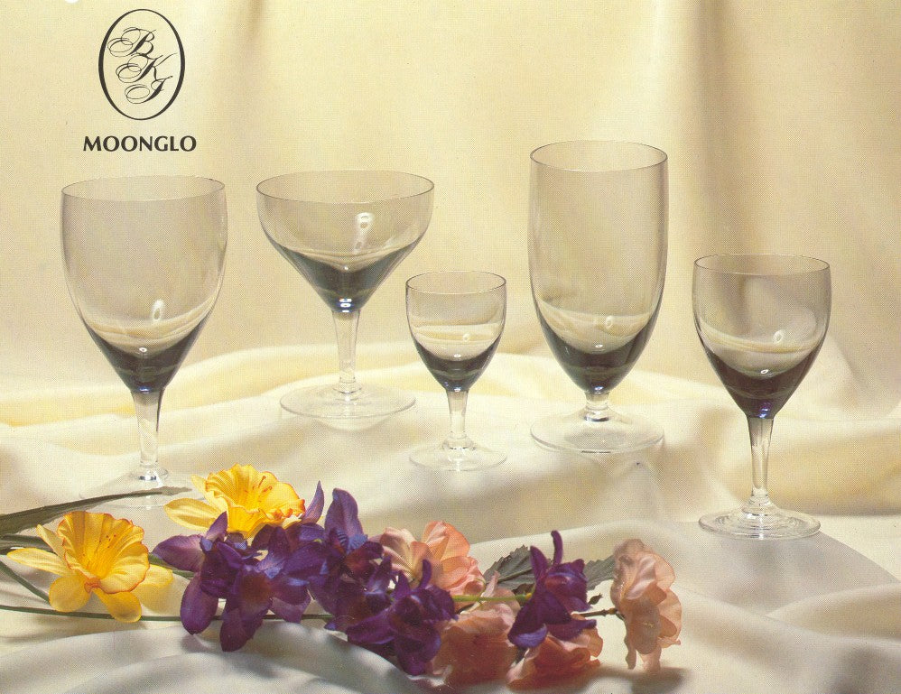 2 BelKraft Moonglo BK1 West German Contemporary Hand Blown Shot / Liqueur Glasses